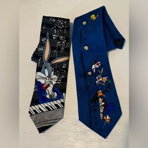 Vintage 1,995 Tie Looney Tunes, 100 % Polyester.